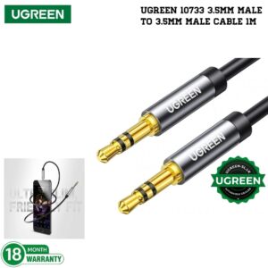 UGREEN 10733 3.5mm Male to Male AUX Cable (1M)