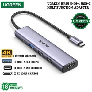 UGREEN 15495 5-in-1 USB-C Multifunction Hub