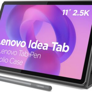 Lenovo Idea Tab - College Tablet - 11″ 2.5K IPS Touchscreen Display - 90Hz - MediaTek Dimensity 6300-8 GB Memory - 256 GB Storage - Integrated Arm Mali-G57 MC2 - Tab Pen and Folio Case